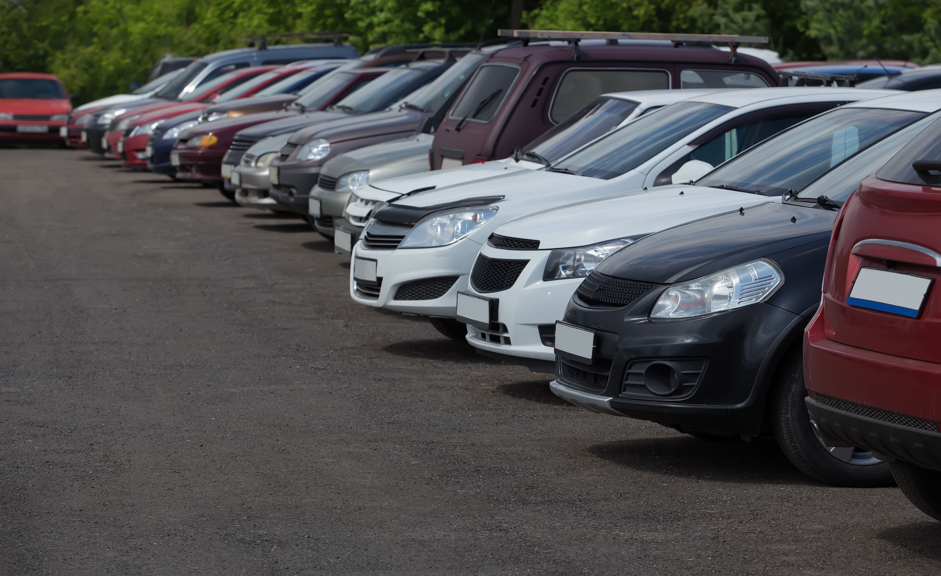 cars on the outside in the parking lot